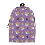Pomeranian In Tea Cup Pattern Print Backpack