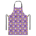 Pomeranian In Tea Cup Pattern Print Bib Apron With Pocket