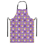 Pomeranian In Tea Cup Pattern Print Bib Apron With Pocket