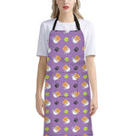Pomeranian In Tea Cup Pattern Print Bib Apron With Pocket