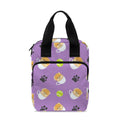 Pomeranian In Tea Cup Pattern Print Bible Tote Bag