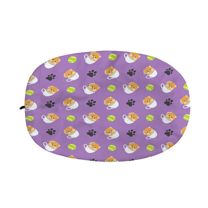 Pomeranian In Tea Cup Pattern Print Car Side Mirror Covers