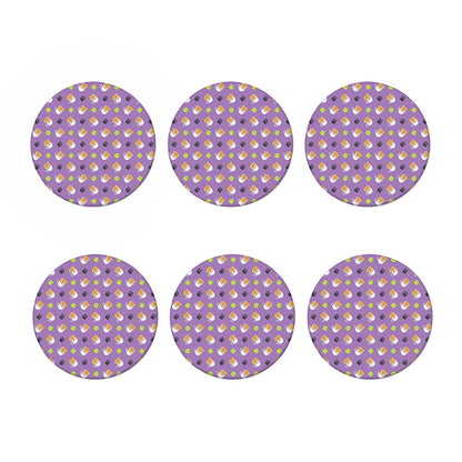 Pomeranian In Tea Cup Pattern Print Coaster Set