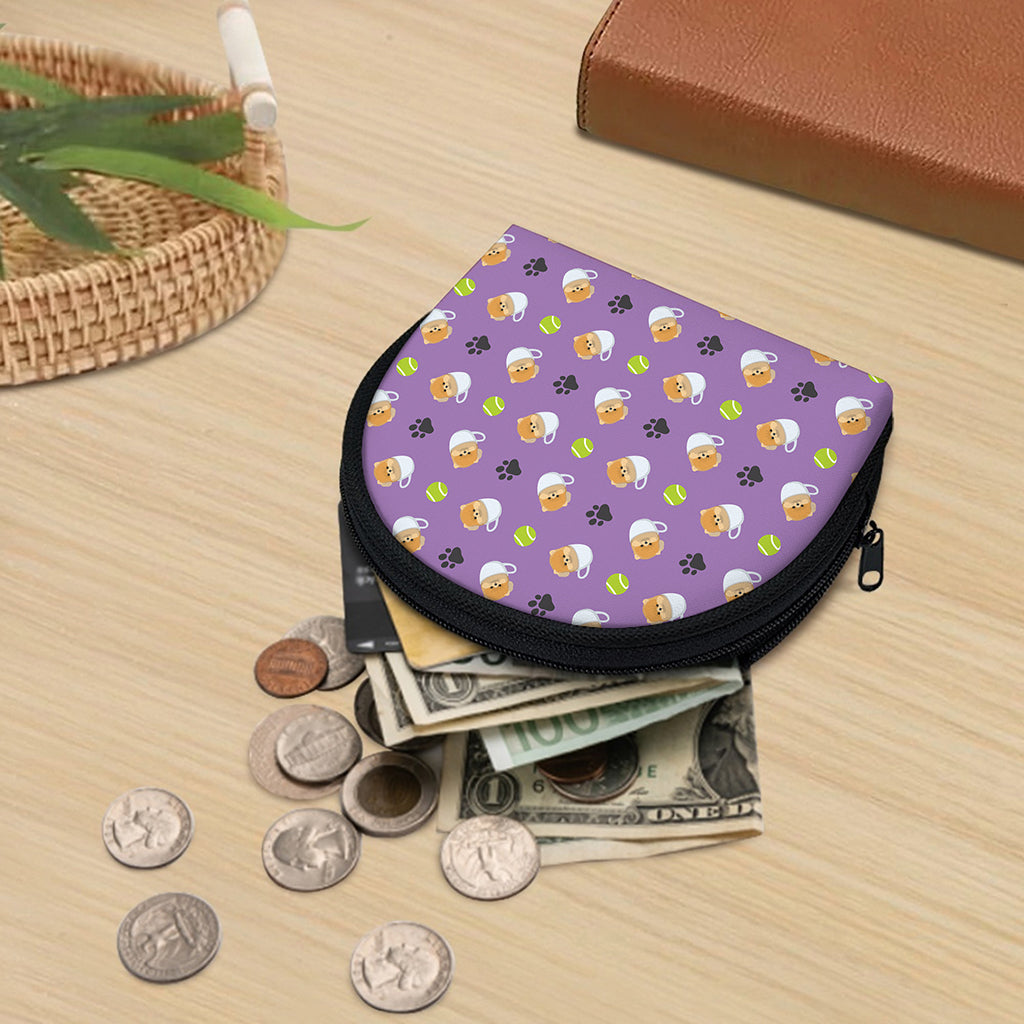 Pomeranian In Tea Cup Pattern Print Coin Purse