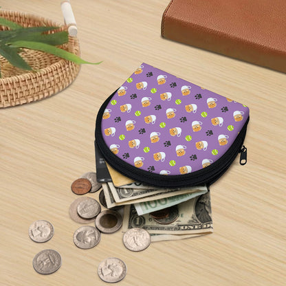 Pomeranian In Tea Cup Pattern Print Coin Purse