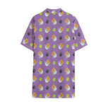 Pomeranian In Tea Cup Pattern Print Cotton Hawaiian Shirt