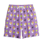 Pomeranian In Tea Cup Pattern Print Cotton Shorts