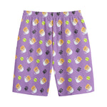 Pomeranian In Tea Cup Pattern Print Cotton Shorts