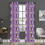 Pomeranian In Tea Cup Pattern Print Curtain