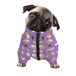 Pomeranian In Tea Cup Pattern Print Dog Zip Up Jacket