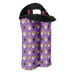 Pomeranian In Tea Cup Pattern Print Double Neoprene Wine Tote