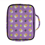 Pomeranian In Tea Cup Pattern Print Front Pocket Bible Bag