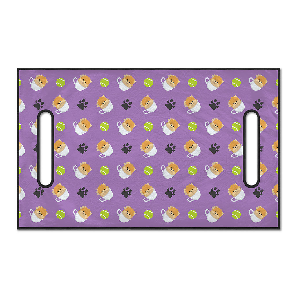 Pomeranian In Tea Cup Pattern Print Golf Cart Seat Cover
