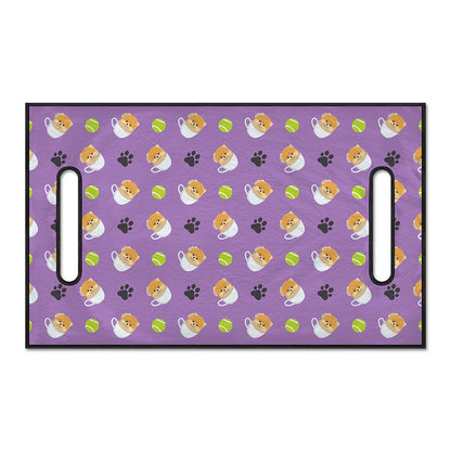 Pomeranian In Tea Cup Pattern Print Golf Cart Seat Cover