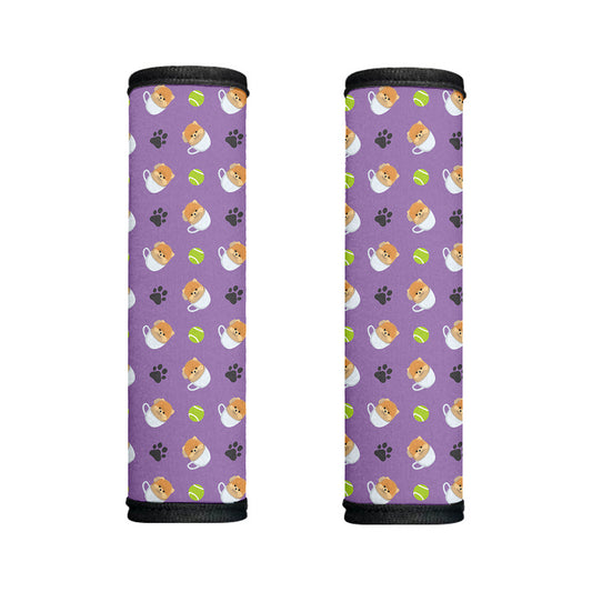 Pomeranian In Tea Cup Pattern Print Handle Covers