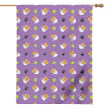 Pomeranian In Tea Cup Pattern Print House Flag
