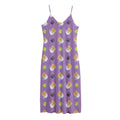Pomeranian In Tea Cup Pattern Print Jersey Midi Cami Dress