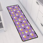 Pomeranian In Tea Cup Pattern Print Long Kitchen Mat