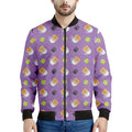 Pomeranian In Tea Cup Pattern Print Men's Bomber Jacket