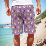 Pomeranian In Tea Cup Pattern Print Men's Cargo Shorts