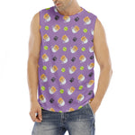 Pomeranian In Tea Cup Pattern Print Men's Fitness Tank Top