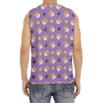 Pomeranian In Tea Cup Pattern Print Men's Fitness Tank Top
