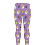 Pomeranian In Tea Cup Pattern Print Men's leggings