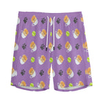 Pomeranian In Tea Cup Pattern Print Men's Sports Shorts