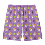 Pomeranian In Tea Cup Pattern Print Men's Swim Trunks