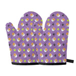 Pomeranian In Tea Cup Pattern Print Oven Mitts