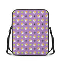 Pomeranian In Tea Cup Pattern Print Rectangular Crossbody Bag