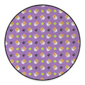 Pomeranian In Tea Cup Pattern Print Round Floor Mat