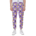 Pomeranian In Tea Cup Pattern Print Scuba Joggers