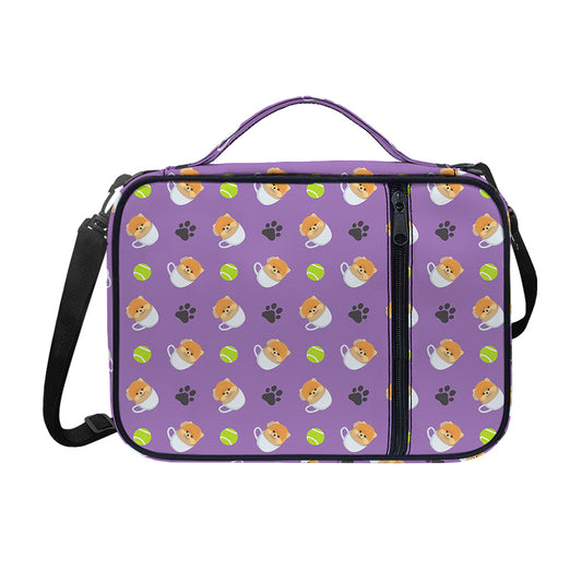 Pomeranian In Tea Cup Pattern Print Shoulder Strap Bible Bag