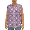 Pomeranian In Tea Cup Pattern Print Sleeveless Baseball Jersey