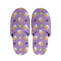Pomeranian In Tea Cup Pattern Print Slippers