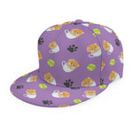 Pomeranian In Tea Cup Pattern Print Snapback Cap