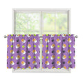 Pomeranian In Tea Cup Pattern Print Tier Curtains