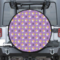 Pomeranian In Tea Cup Pattern Print Tire Cover