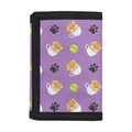 Pomeranian In Tea Cup Pattern Print Trifold Wallet