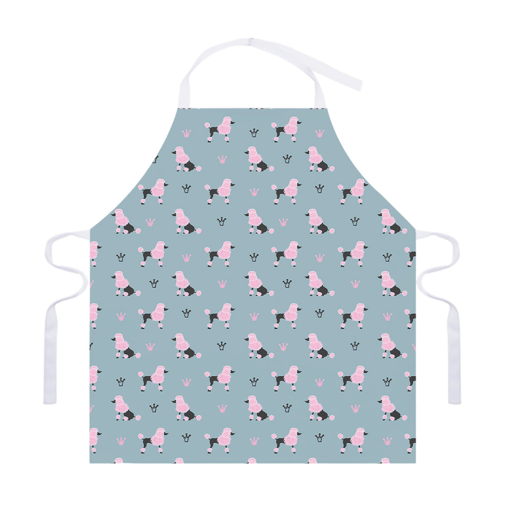 Poodle And Crown Pattern Print Adjustable Apron