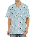 Poodle And Crown Pattern Print Aloha Shirt