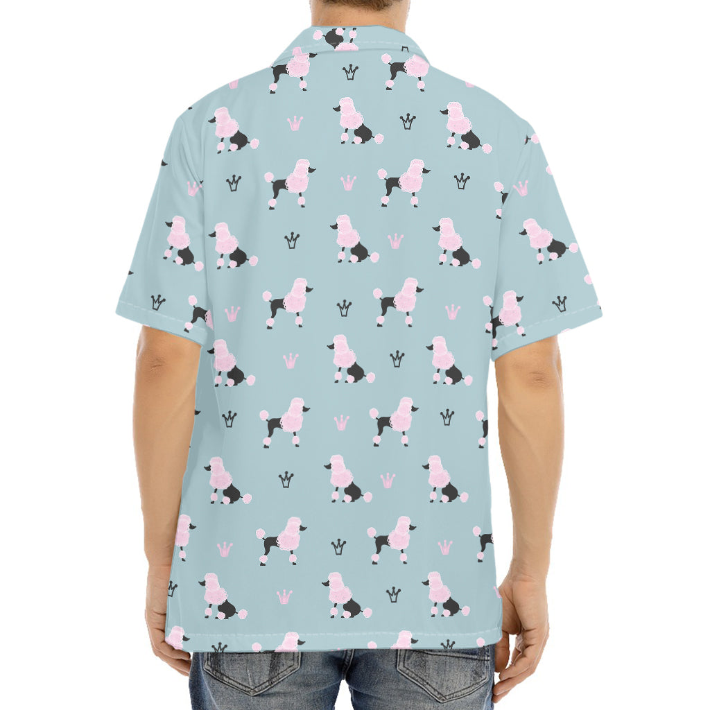 Poodle And Crown Pattern Print Aloha Shirt