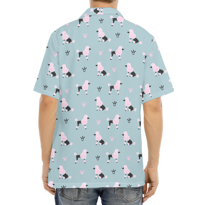 Poodle And Crown Pattern Print Aloha Shirt