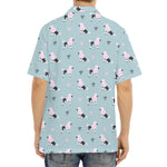 Poodle And Crown Pattern Print Aloha Shirt