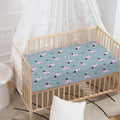 Poodle And Crown Pattern Print Baby Crib Sheet