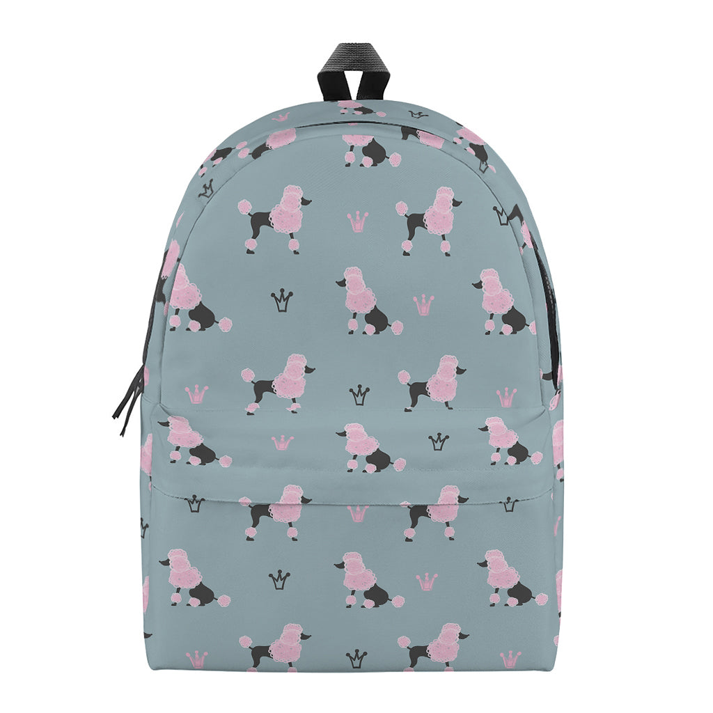 Poodle And Crown Pattern Print Backpack
