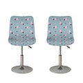 Poodle And Crown Pattern Print Bar Stool Covers