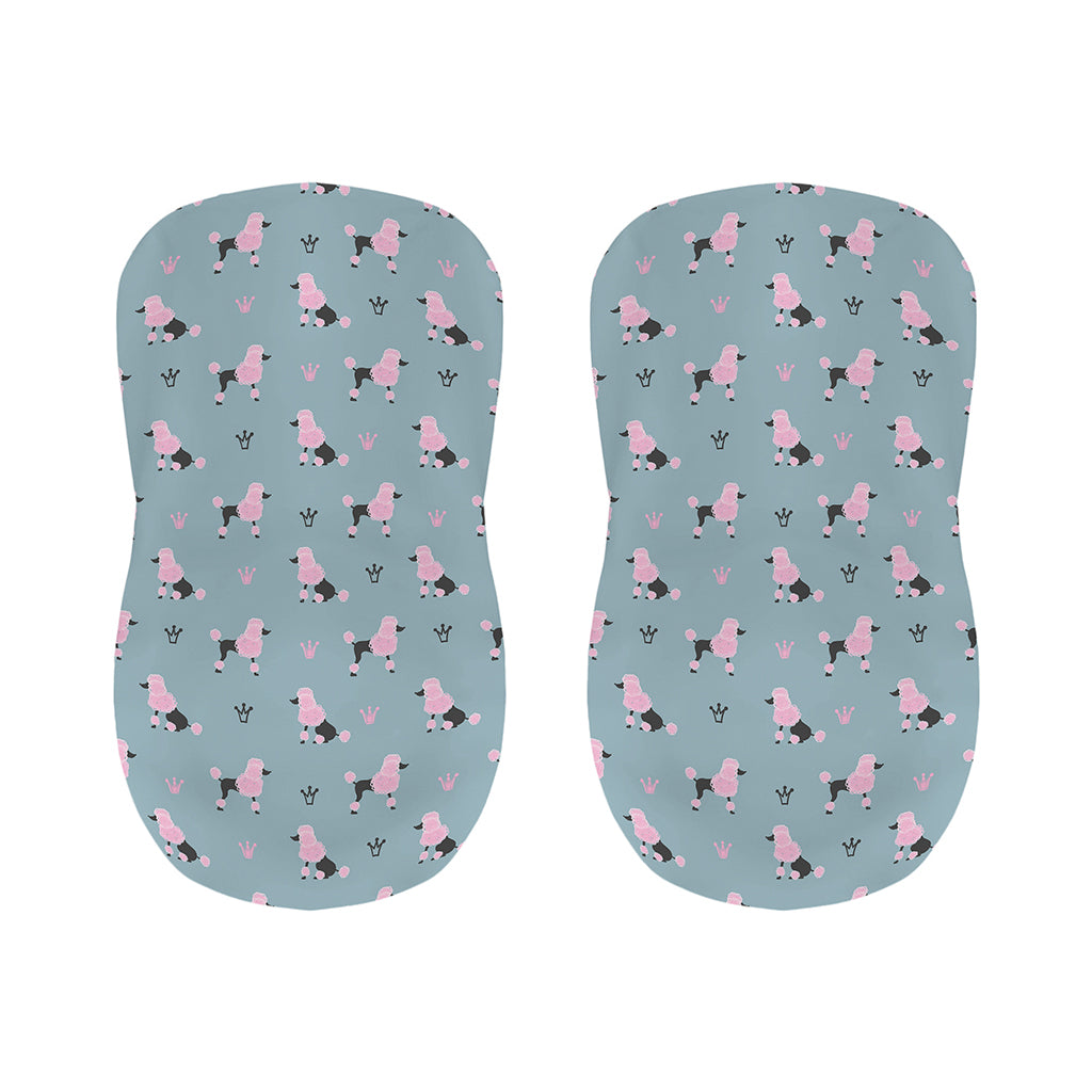 Poodle And Crown Pattern Print Bar Stool Covers
