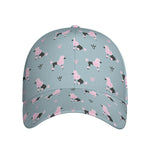 Poodle And Crown Pattern Print Baseball Cap